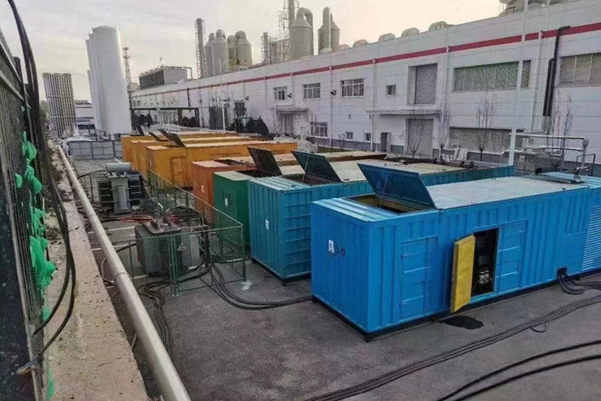 木鱼镇发电机租赁施工现场